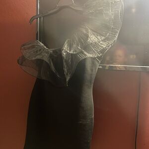 Zara Black One Shoulder Dress